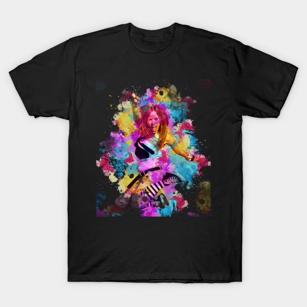 Avril Lavigne ~ Watercolor Illustration T-Shirt by Punyaomyule